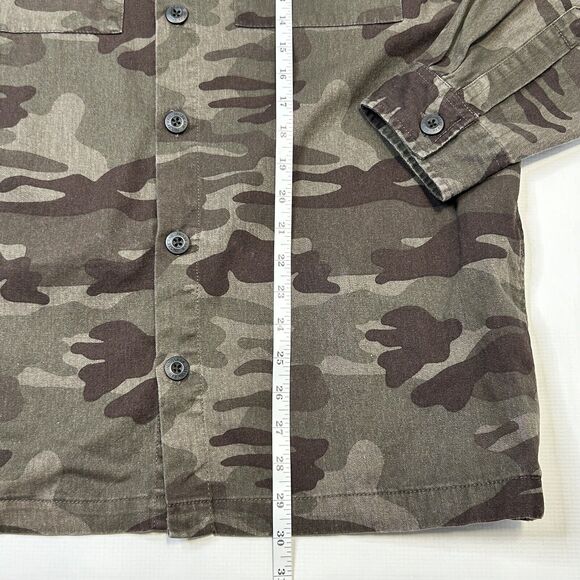 PROJEK RAW Men’s Large Camouflage Twill Trucker Shacket Army Military Jacket - Picture 9 of 10